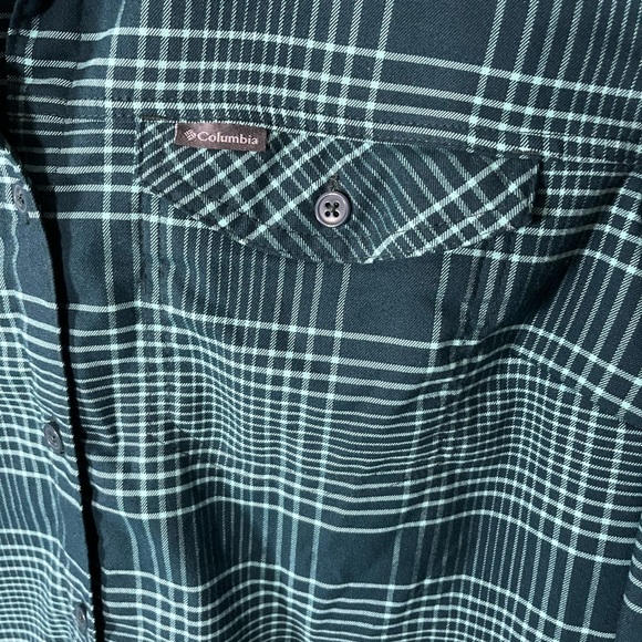 Columbia Omni-Wick Green Plaid Shirt Women’s Large - Picture 5 of 9